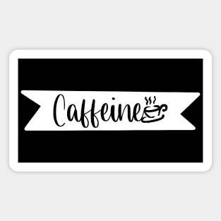 Caffeine - a Retro Vintage Typography Gift Idea for Coffee Lovers and Caffeine Addicts Magnet